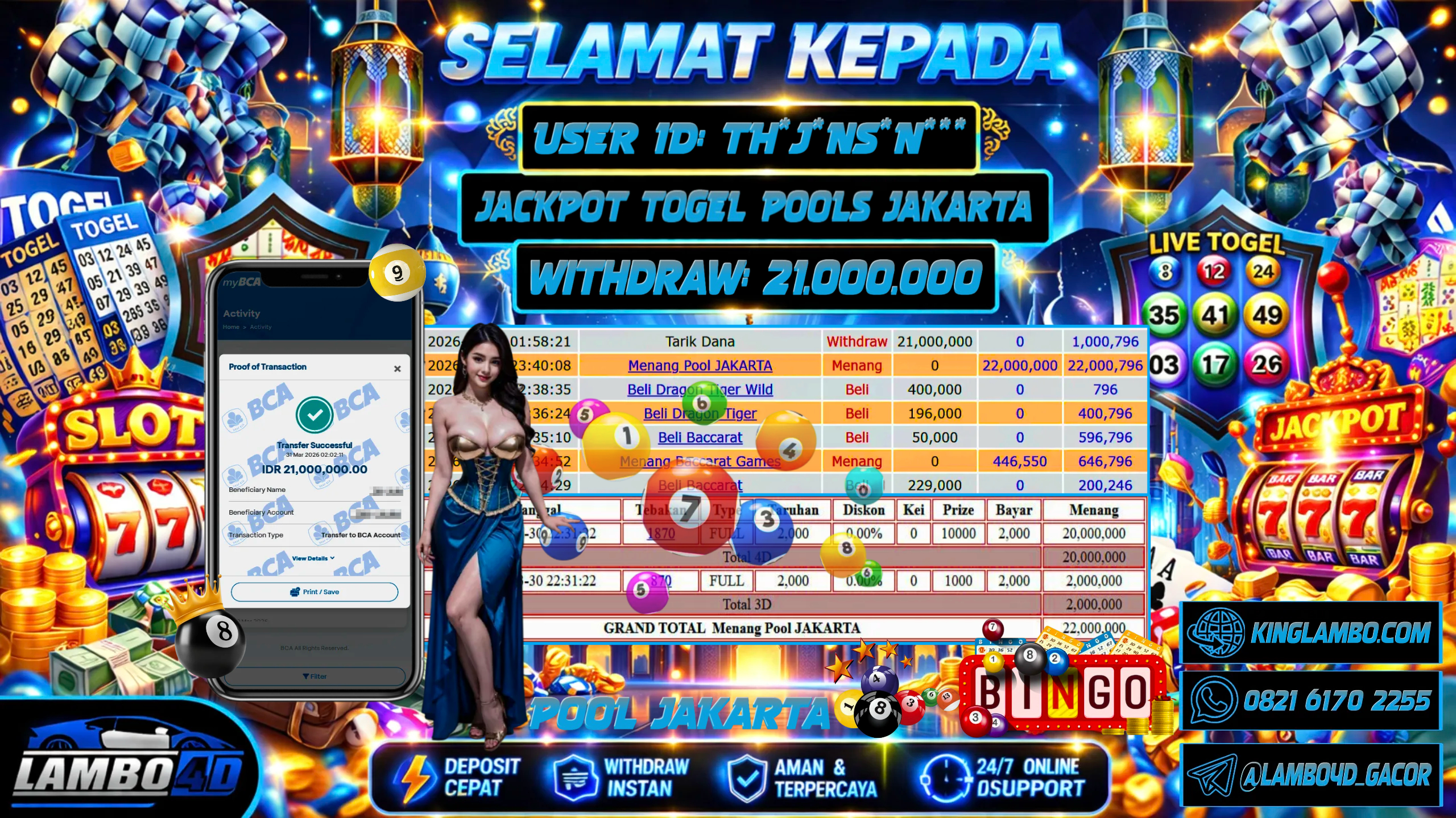 BUKTI JP MEMBER LAMBO4D