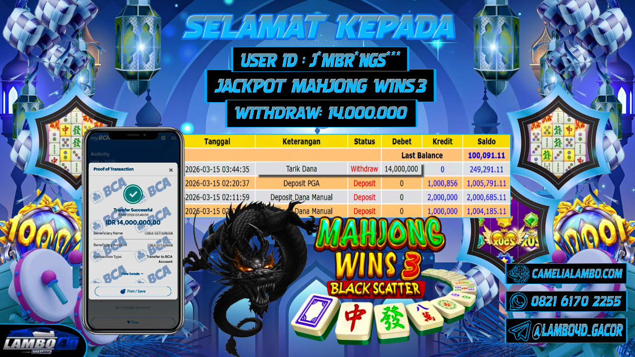 BUKTI JP MEMBER LAMBO4D