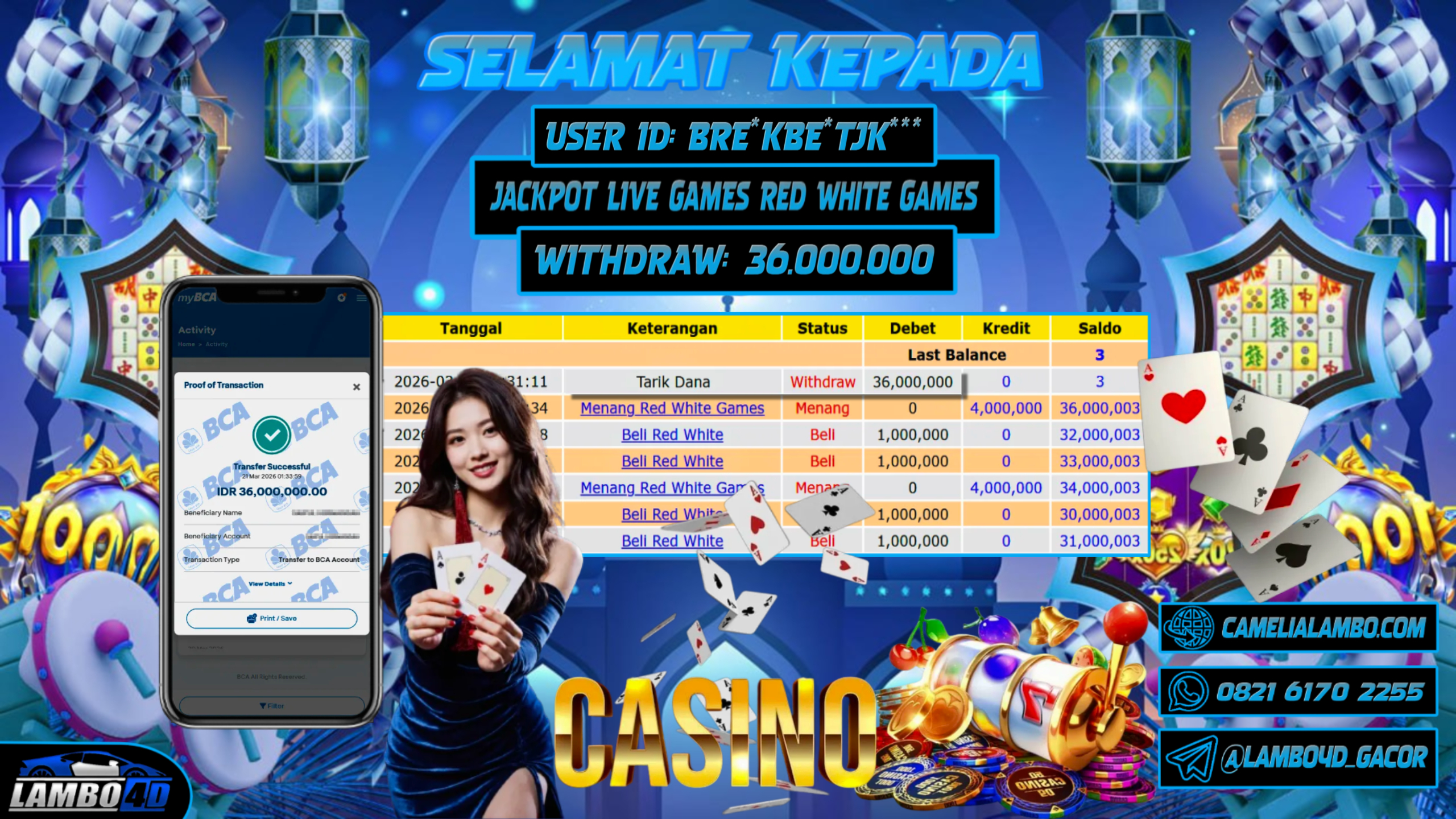 BUKTI JP MEMBER LAMBO4D
