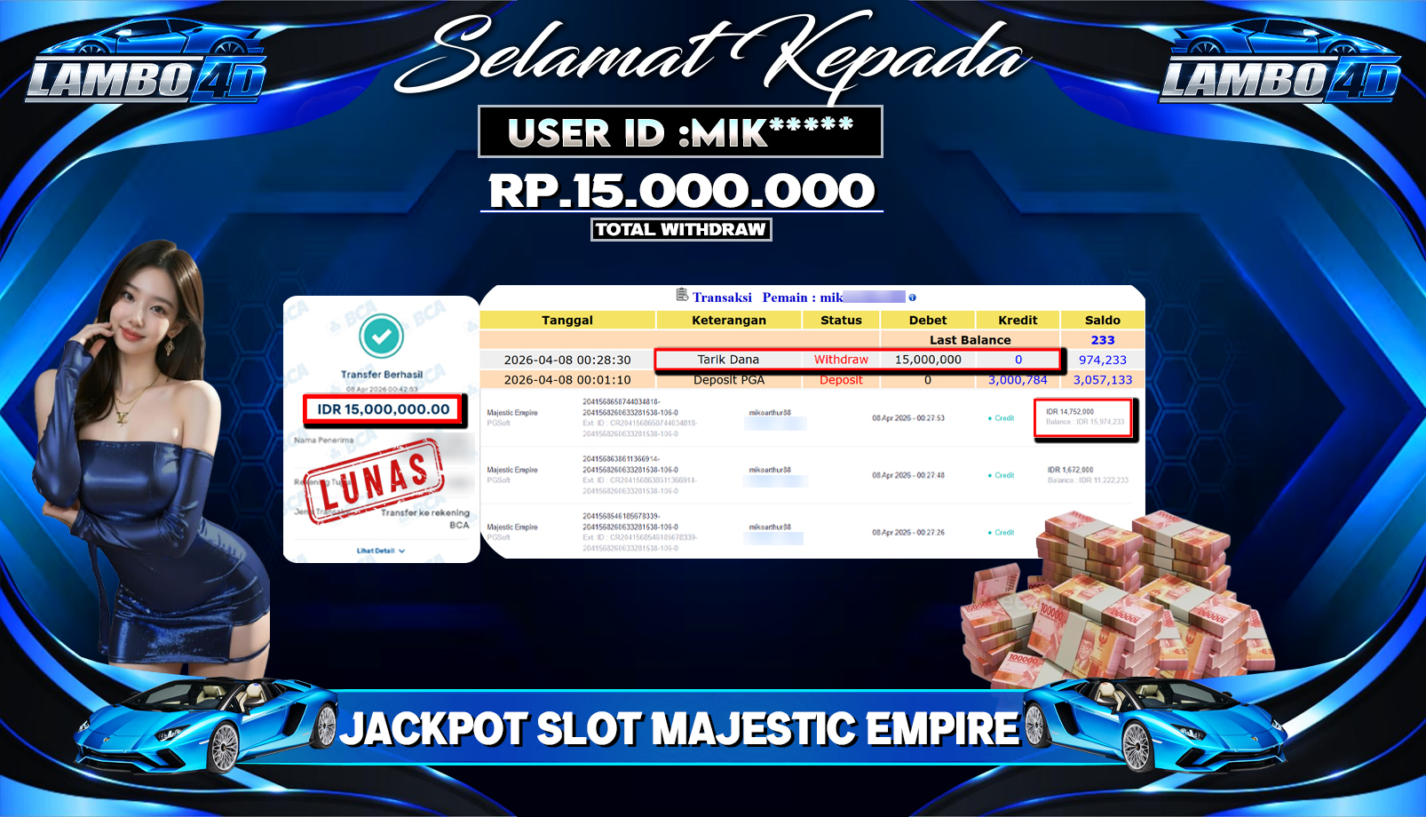 BUKTI JP MEMBER LAMBO4D