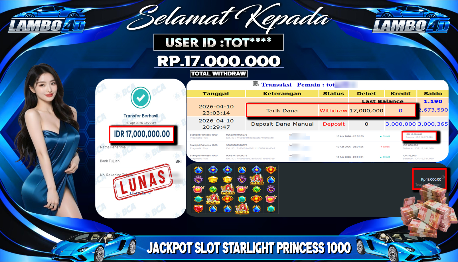 BUKTI JP MEMBER LAMBO4D