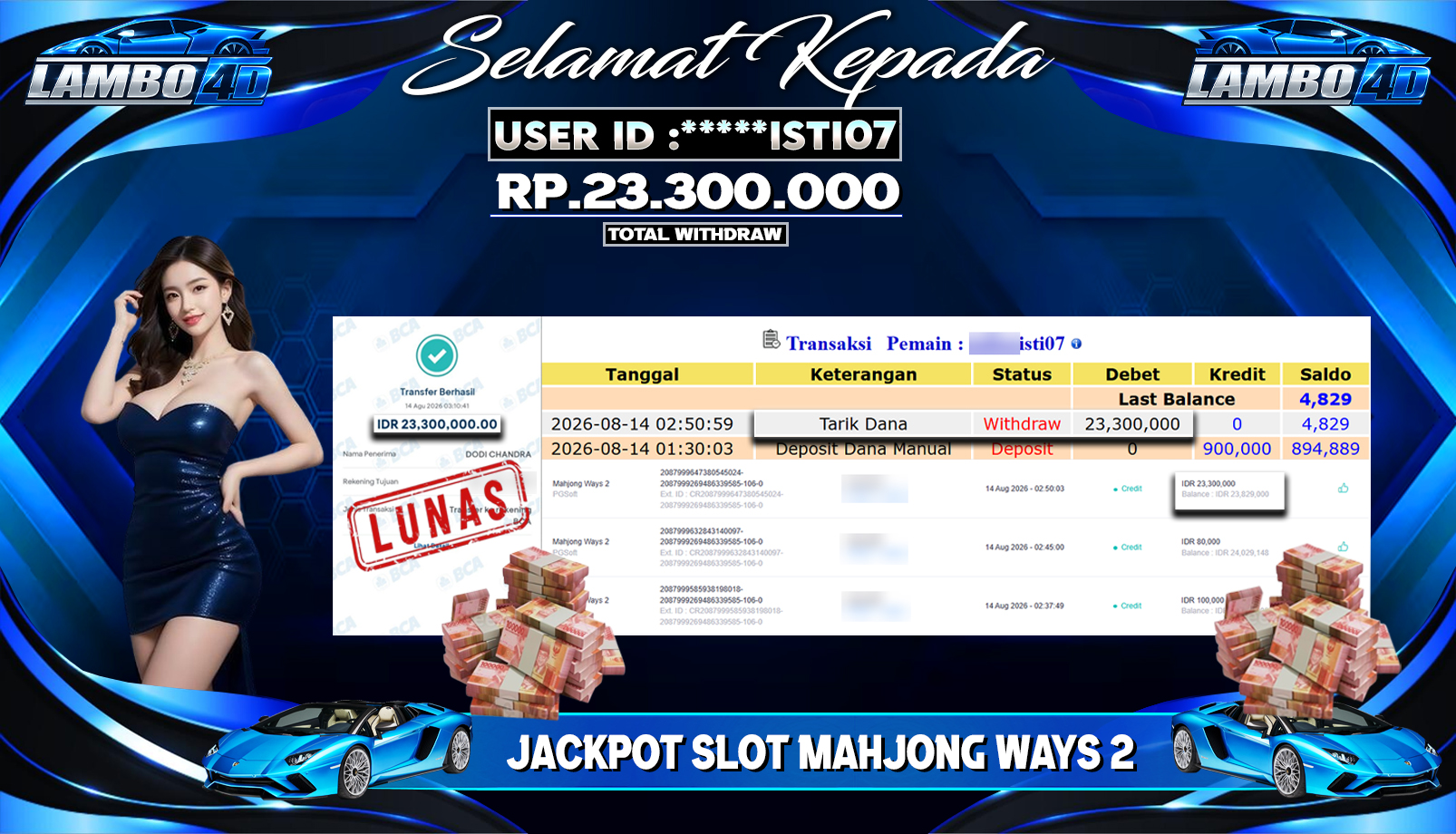 BUKTI JP MEMBER LAMBO4D