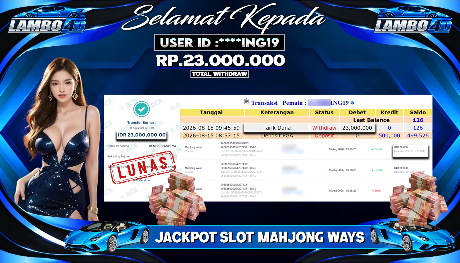 BUKTI JP MEMBER LAMBO4D