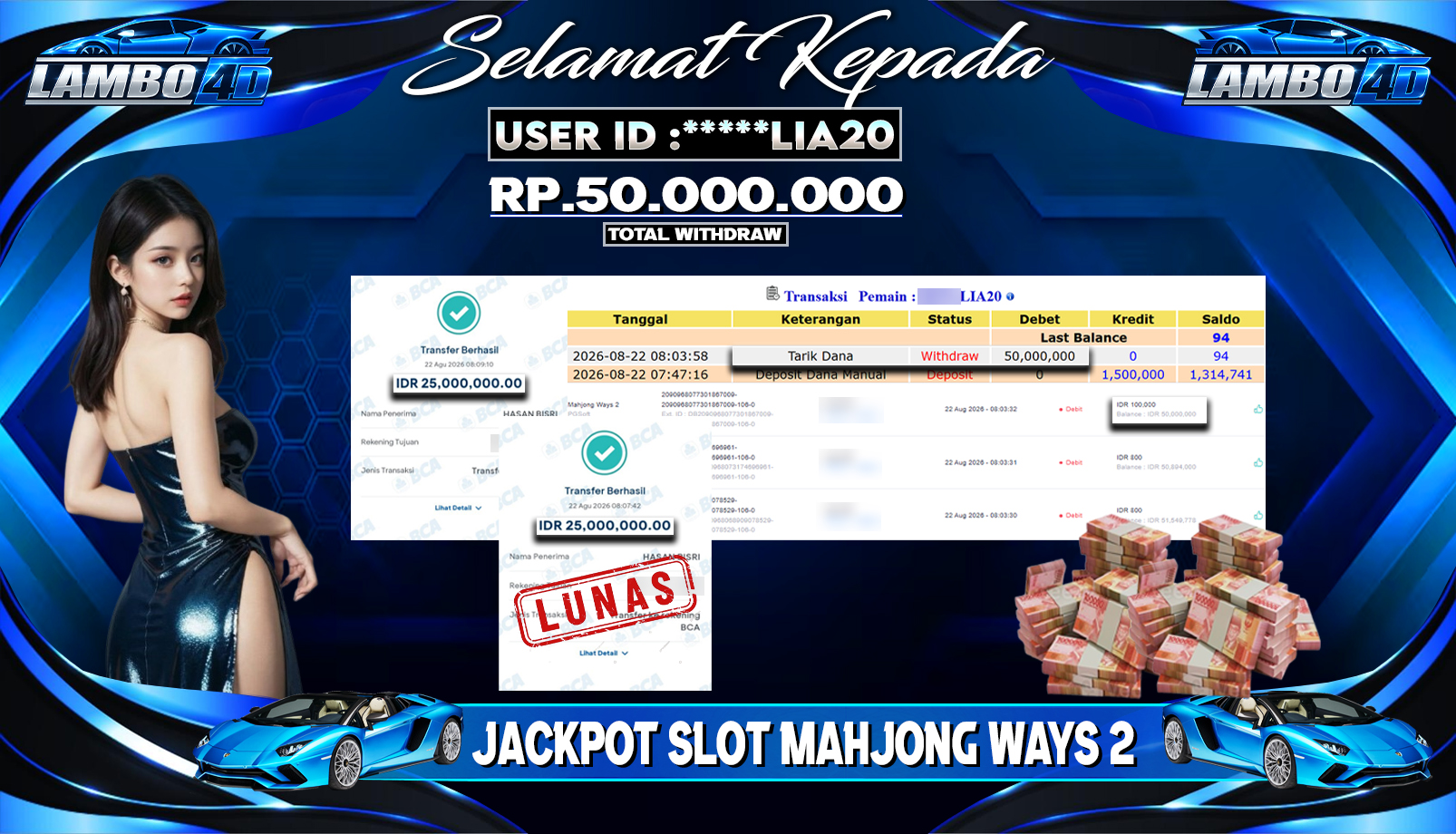 BUKTI JP MEMBER LAMBO4D