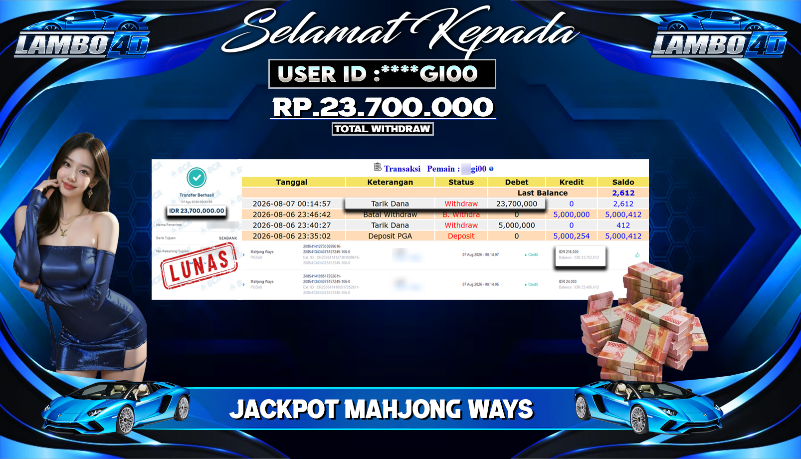 BUKTI JP MEMBER LAMBO4D